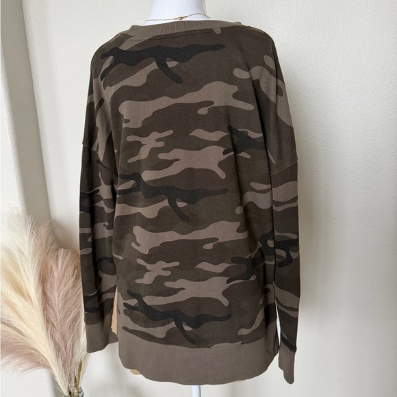 Time and Tru - Olive Military Print Sweater - Picture 9 of 11